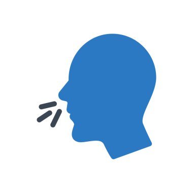 Öksürük vektörü renk simgesi