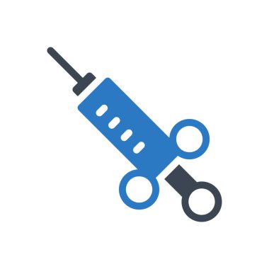 Şırınga vektörü renk simgesi