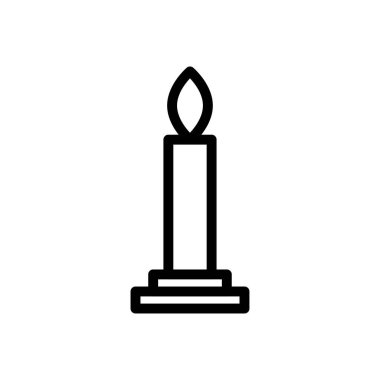 alev vektörü ince çizgi simgesi