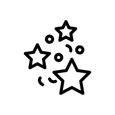 kutlama vektörü ince çizgi simgesi