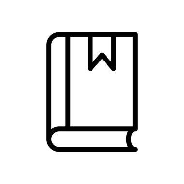 kitap vektörü ince çizgi simgesi