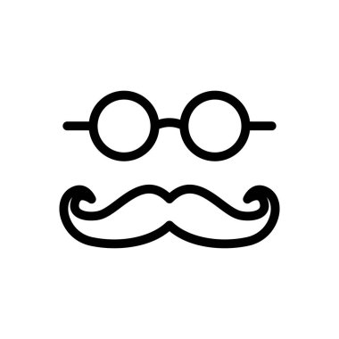 gözlük vektörü ince çizgi simgesi