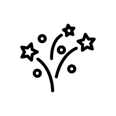 kutlama vektörü ince çizgi simgesi