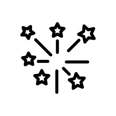 kutlama vektörü ince çizgi simgesi