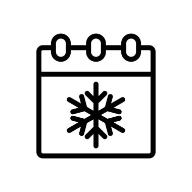 kar tanesi vektörü ince çizgi simgesi