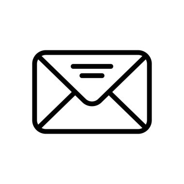 e-posta vektörü ince satır simgesi