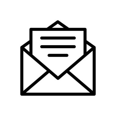 mesaj vektörü ince çizgi simgesi