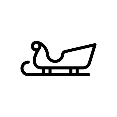 kızak vektörü ince çizgi simgesi