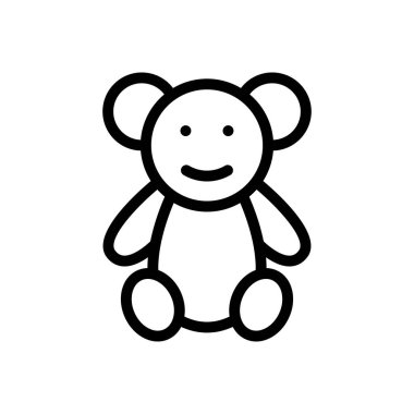 Ayı vektörü ince çizgi simgesi