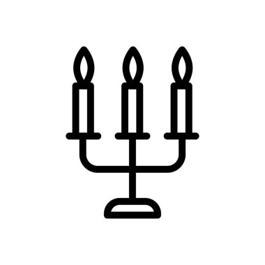 Mumlar vektör ince çizgi simgesi
