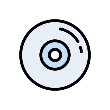 DVD vektör düz renk simgesi