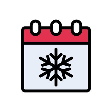 kar tanesi vektörü düz renk simgesi