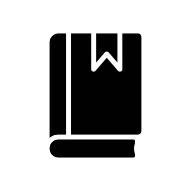 kitap vektörü glyph düz simgesi