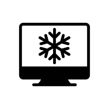 Kış vektörü düz simgesi