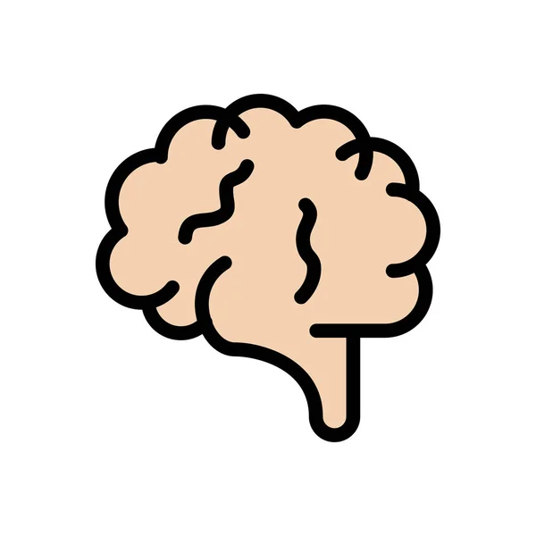 Mind Vector Flat Color Icon — 스톡 벡터