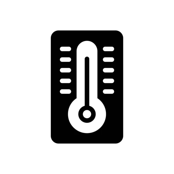 Temperatuur Vector Glyph Platte Pictogram — Stockvector