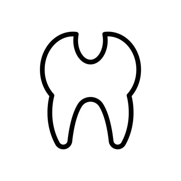 Teeth Vector Thin Line Icon — Stock Vector
