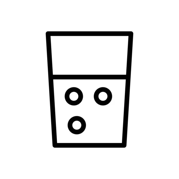 Glas Vektor Symbol Für Dünne Linien — Stockvektor