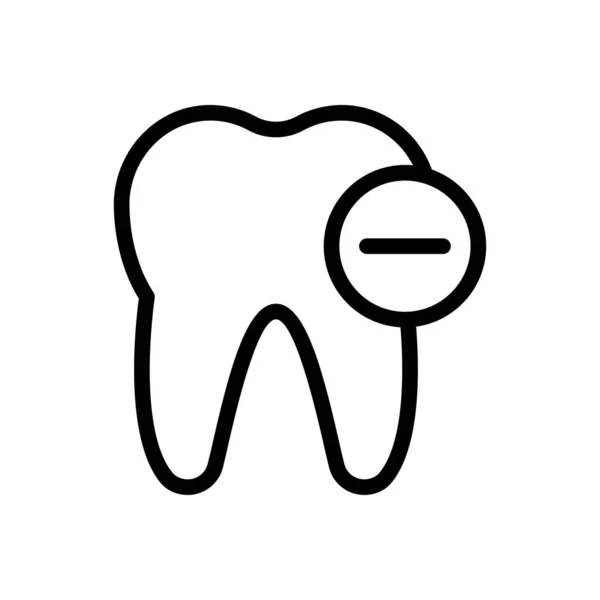Vetor Dental Ícone Linha Fina — Vetor de Stock