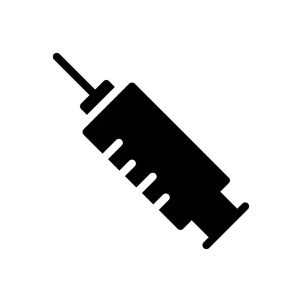 Vaccine Vector Glyph Flat Icon — Stock Vector