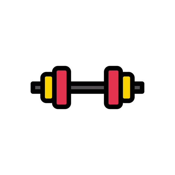 Gym Vector Flat Color Icon — Stock Vector