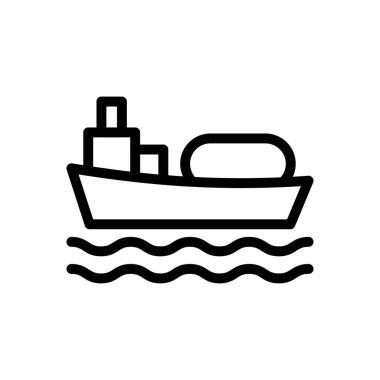 Rafineri vektör ince çizgi simgesi