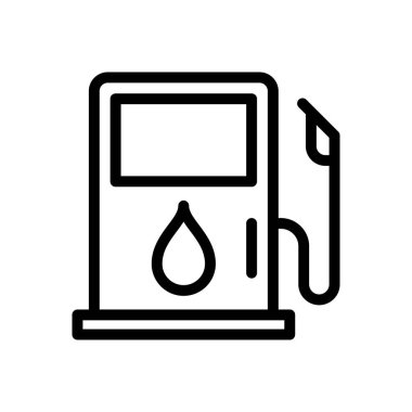 istasyon vektörü ince çizgi simgesi