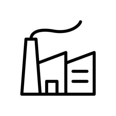 Rafineri vektör ince çizgi simgesi