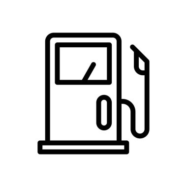 petrol vektörü ince çizgi simgesi