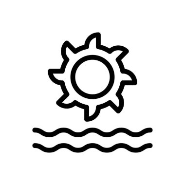 petrol vektörü ince çizgi simgesi