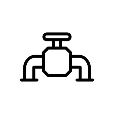 boru vektörü ince çizgi simgesi