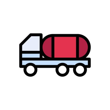 yağ vektörü düz renk simgesi