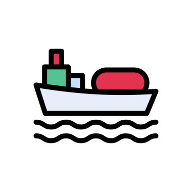 rafineri vektör düz renk simgesi