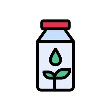 yağ vektörü düz renk simgesi