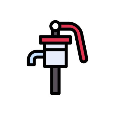 petrol vektörü düz renk simgesi