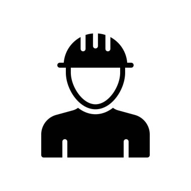 işçi vektörü ince çizgi simgesi