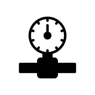 basınç vektörü ince çizgi simgesi