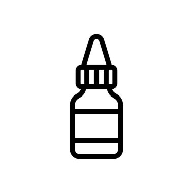 Bırakma vektörü ince çizgi simgesi