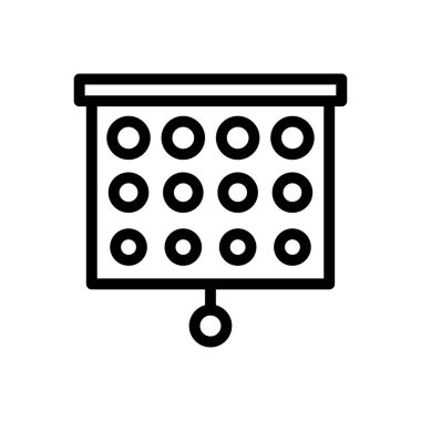 oftalmoloji vektör ince çizgi simgesi