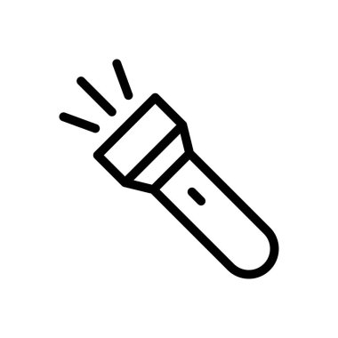 meşale vektörü ince çizgi simgesi