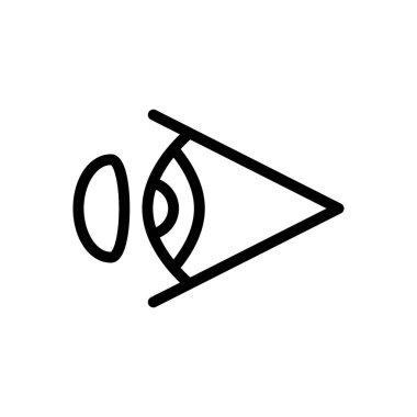 göz vektörü ince çizgi simgesi