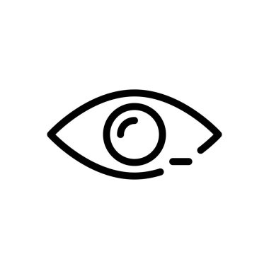 Retina vektörü ince çizgi simgesi