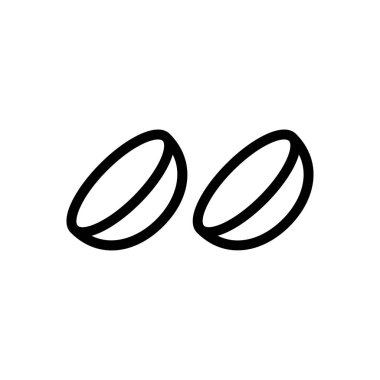 kontak lens vektörü ince çizgi simgesi