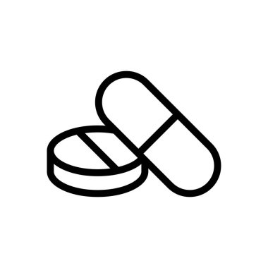 kapsül vektör ince çizgi simgesi