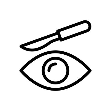 Lens vektörü ince çizgi simgesi