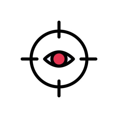 Lens vektörü düz renk simgesi