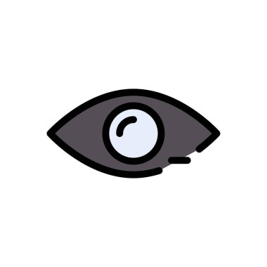 Retina vektörü düz renk simgesi