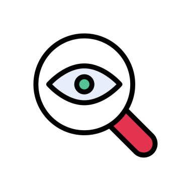 Lens vektörü düz renk simgesi