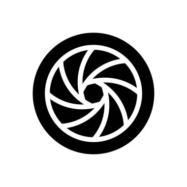 Lens vektör düz simge