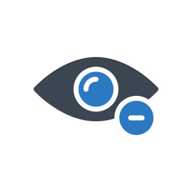 Retina vektörü ince çizgi simgesi